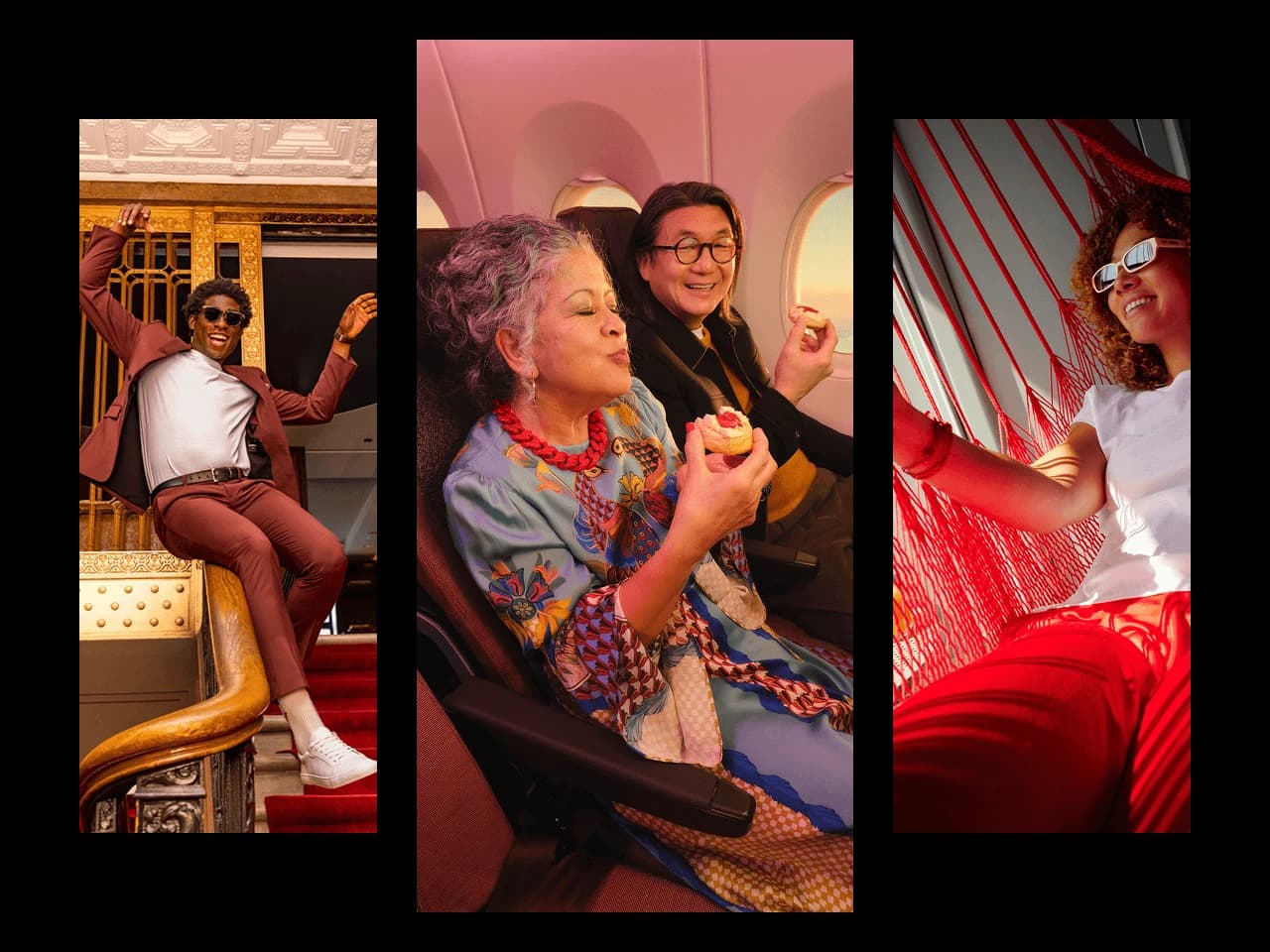 A collage of Virgin Red reward experiences
